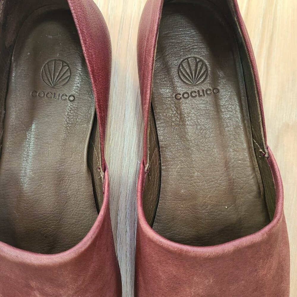 Coclico HENRI FLATS Mauve Leather Slip on Shoes Women’s Size 37/ 6.5 - Picture 7 of 10